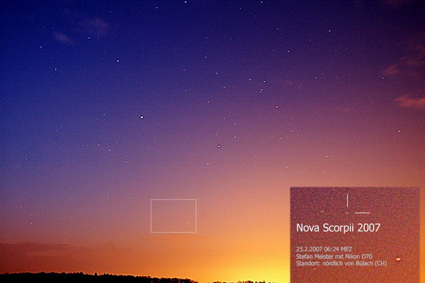 Bild: Stefan Meister (astroinfo), 23.2.07, Nikon D70, 30s bei f/3.5, nicht nachgeführt. Bild: Stefan Meister (astroinfo), 23.2.07, Nikon D70, 30s bei f/3.5, nicht nachgeführt.